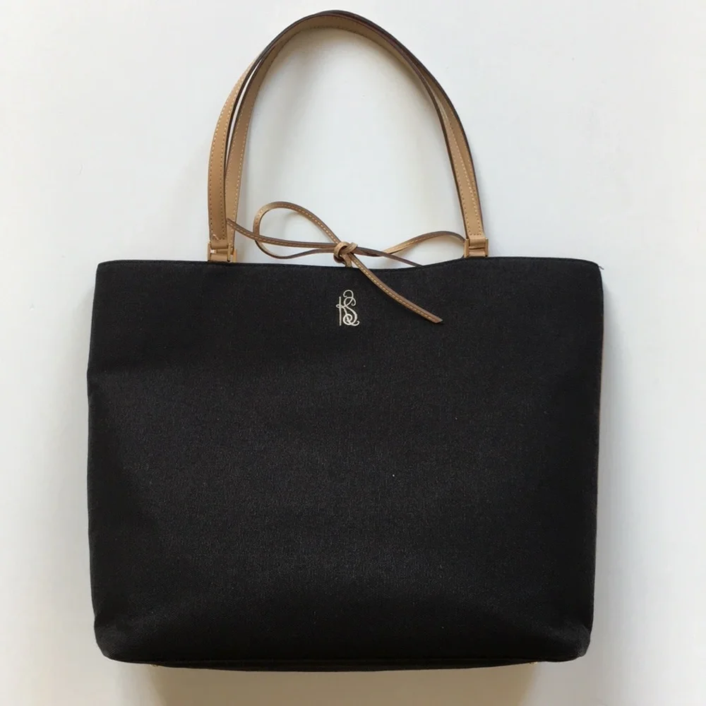 Kate Spade Linen Canvas with Monogram KS Vintage Handbag Tote